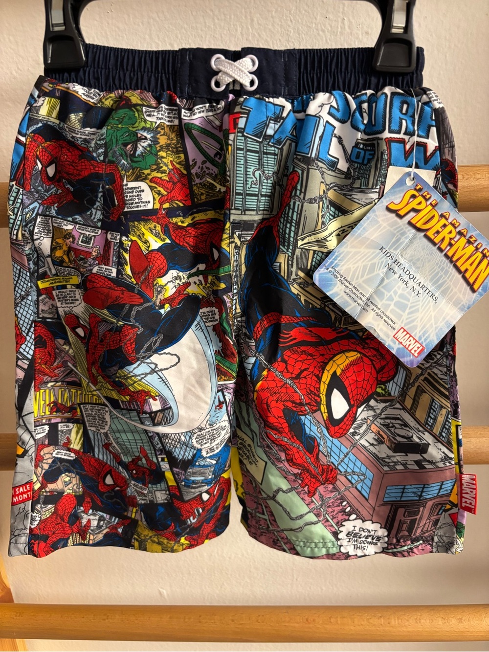 Marvel Blue and Black Spider-Man Swim Shorts